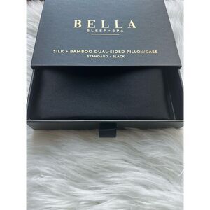 🆕 Bella Sleep + Spa Silk + Bamboo Dual-Sided Pillowcase Standard-Black